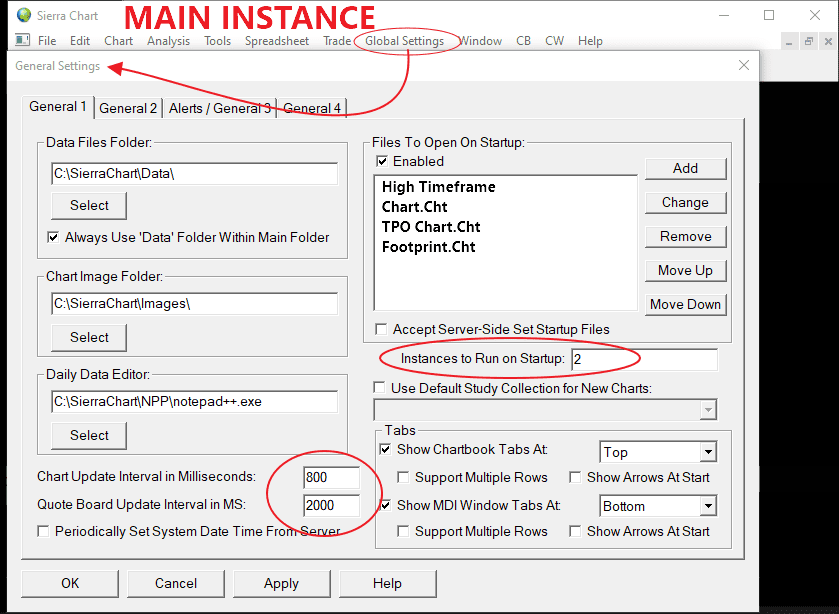 sierra chart main instance